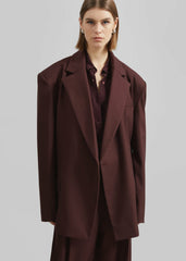 Durham Crossover Blazer Burgundy - Women