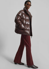 Pendle Puffer Jacket Brown - Women