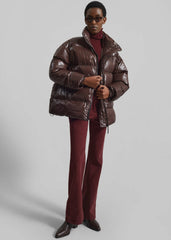 Pendle Puffer Jacket Brown - Women