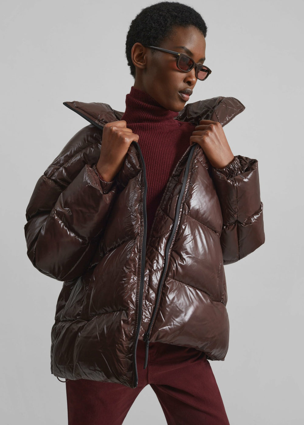 Pendle Puffer Jacket Brown - Women