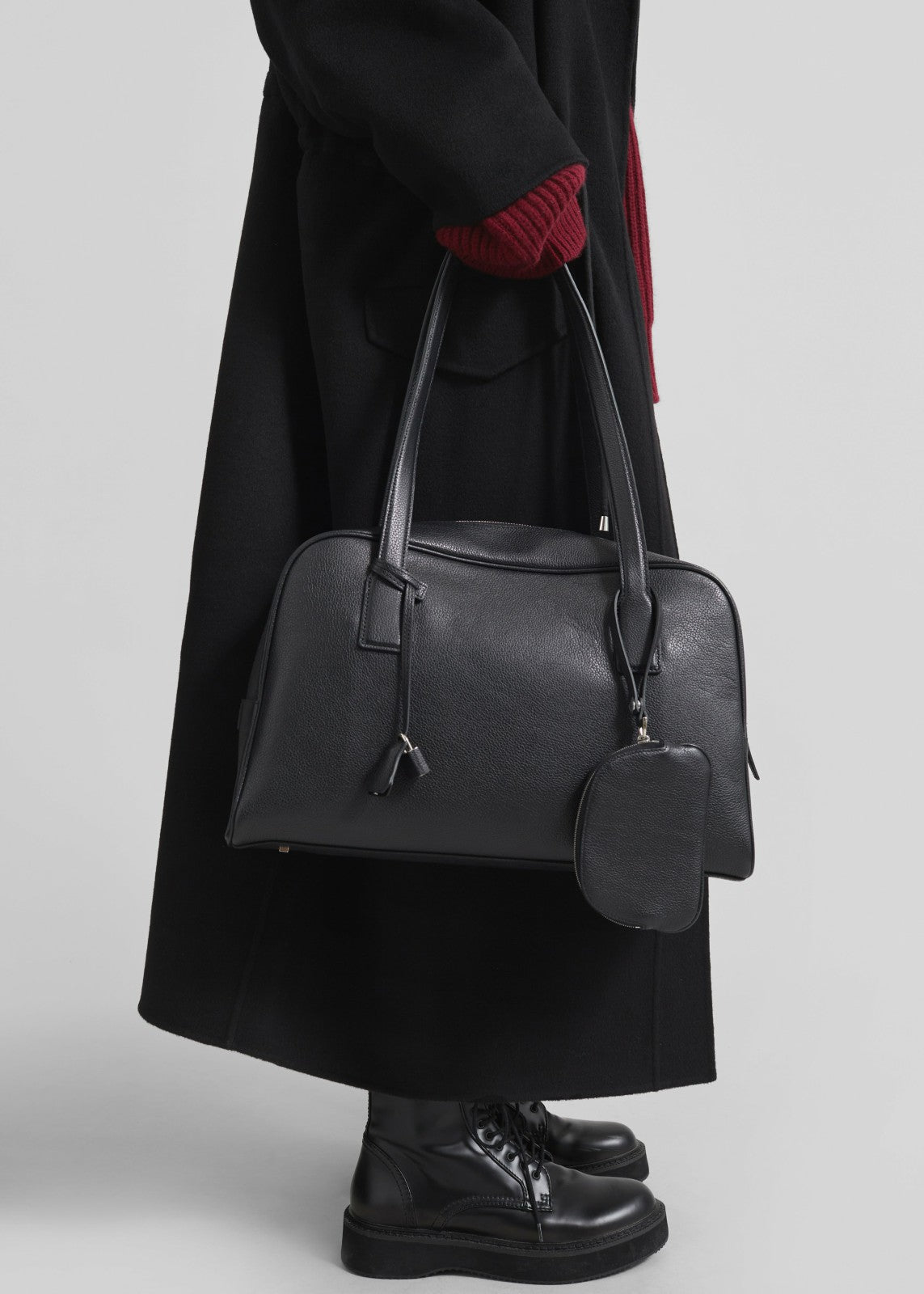 Noho Leather Shoulder Bag Black - Women
