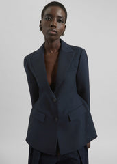 Colette Hourglass Twill Blazer Navy - Women