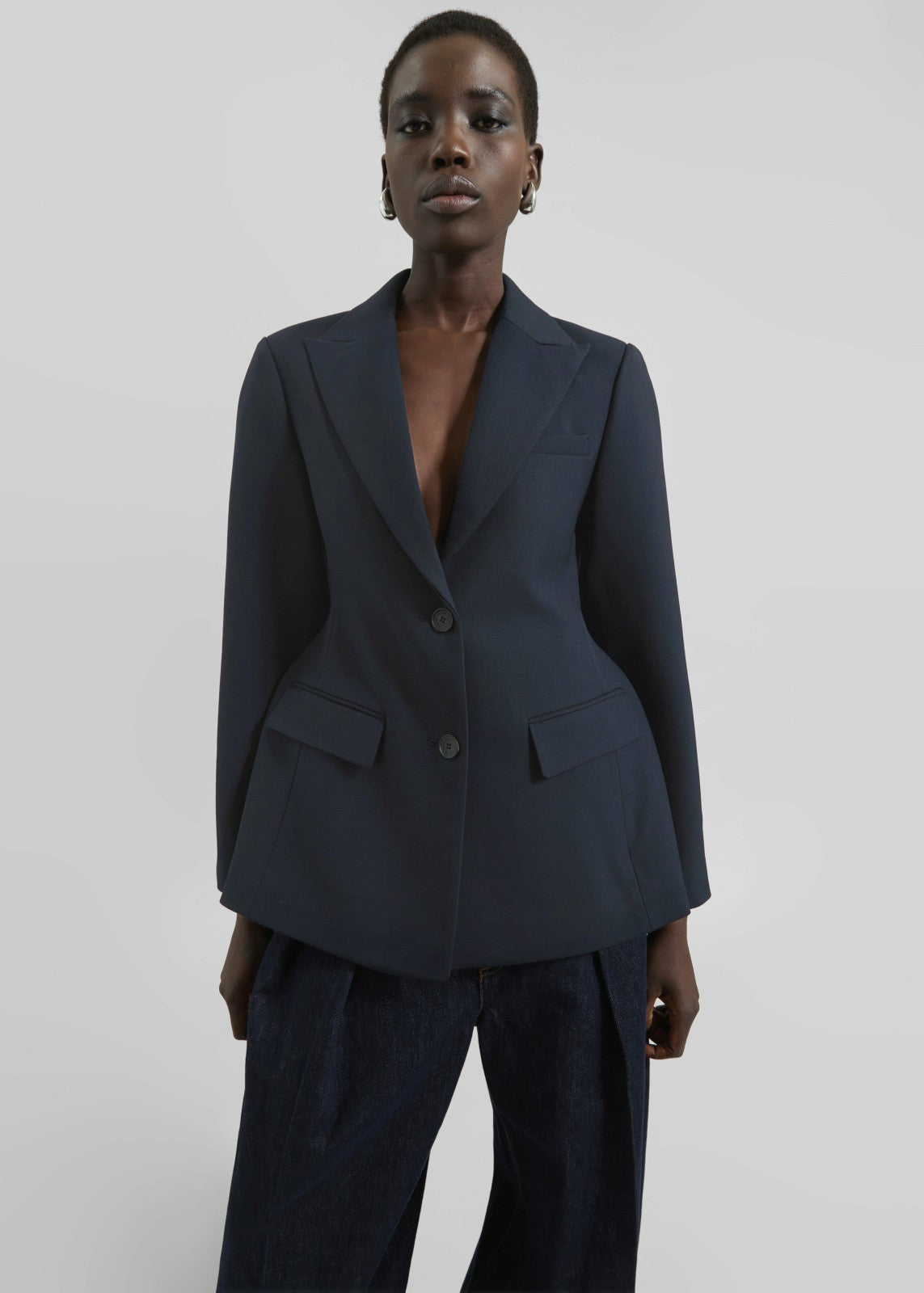 Colette Hourglass Twill Blazer Navy - Women