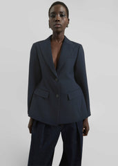 Colette Hourglass Twill Blazer Navy - Women