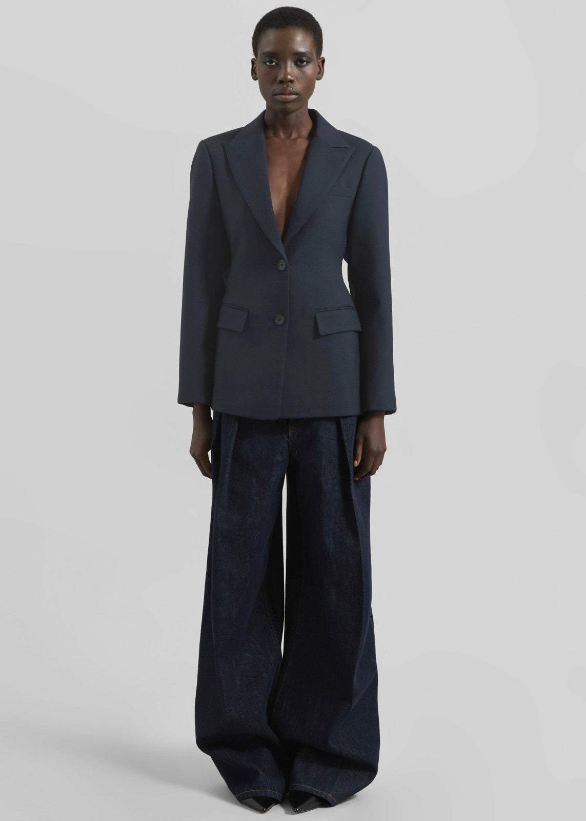 Colette Hourglass Twill Blazer Navy - Women