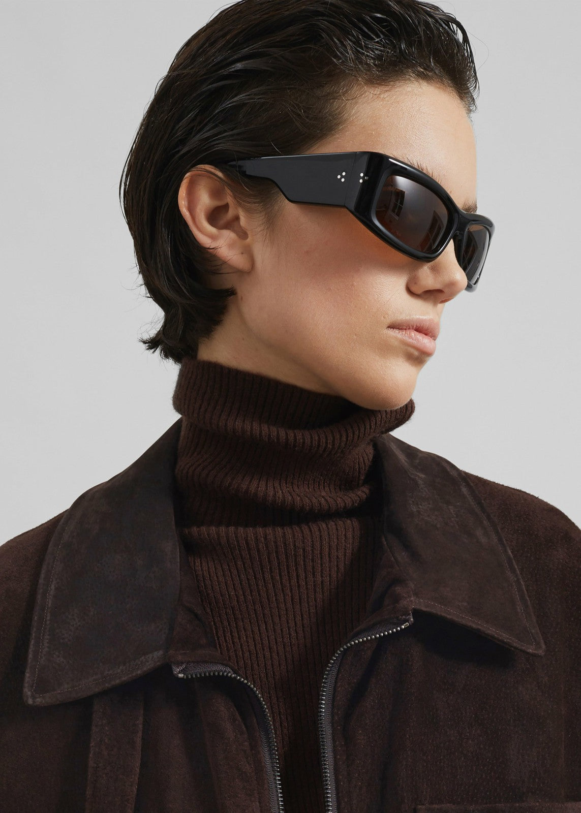 Port Tanger Hads Sunglasses Black Acetate/Tobacco Lens - Men/Women