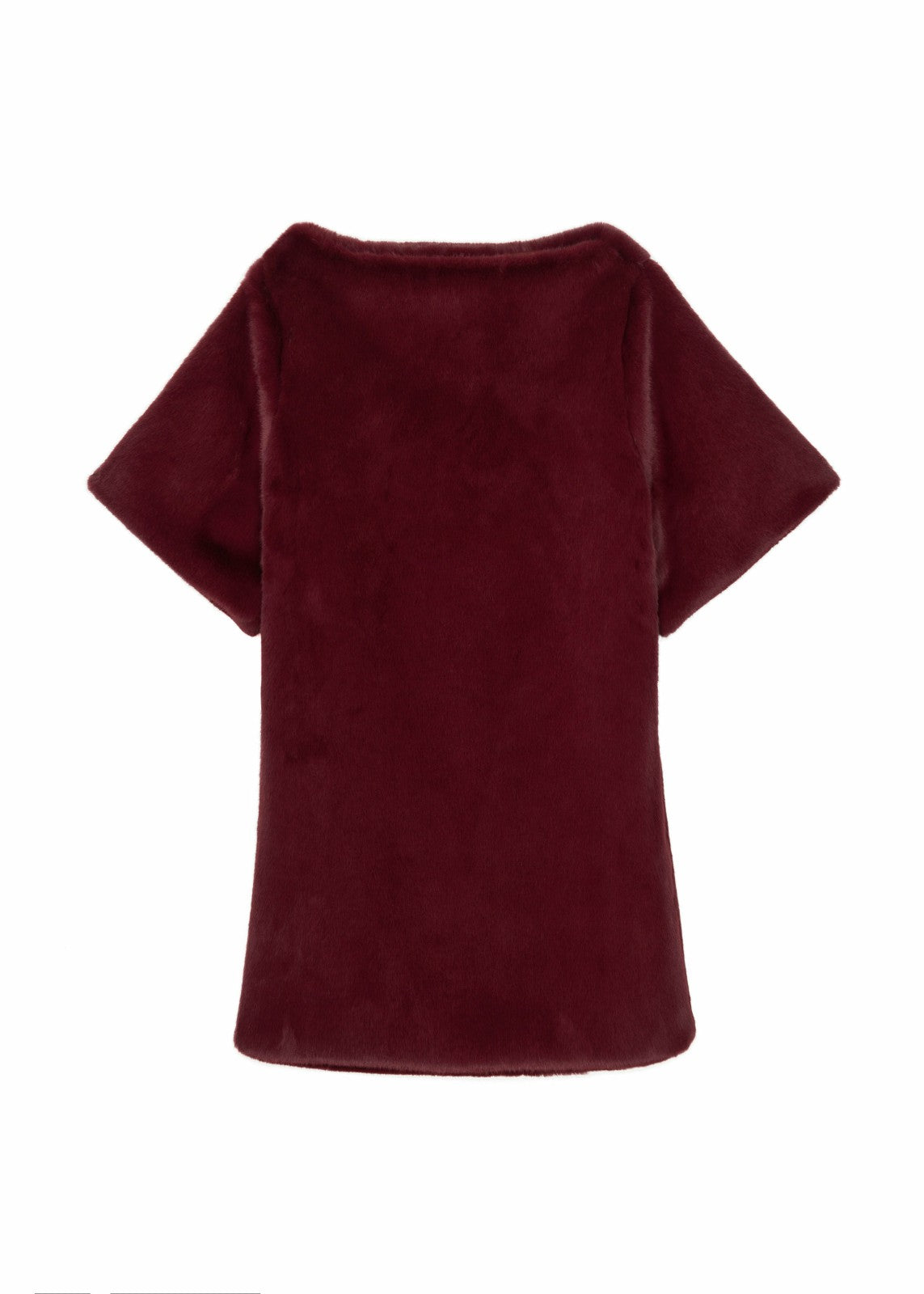 Stauben Faux Fur Mini Dress Burgundy - Women