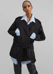 Emsbury Short Trench Black - Women