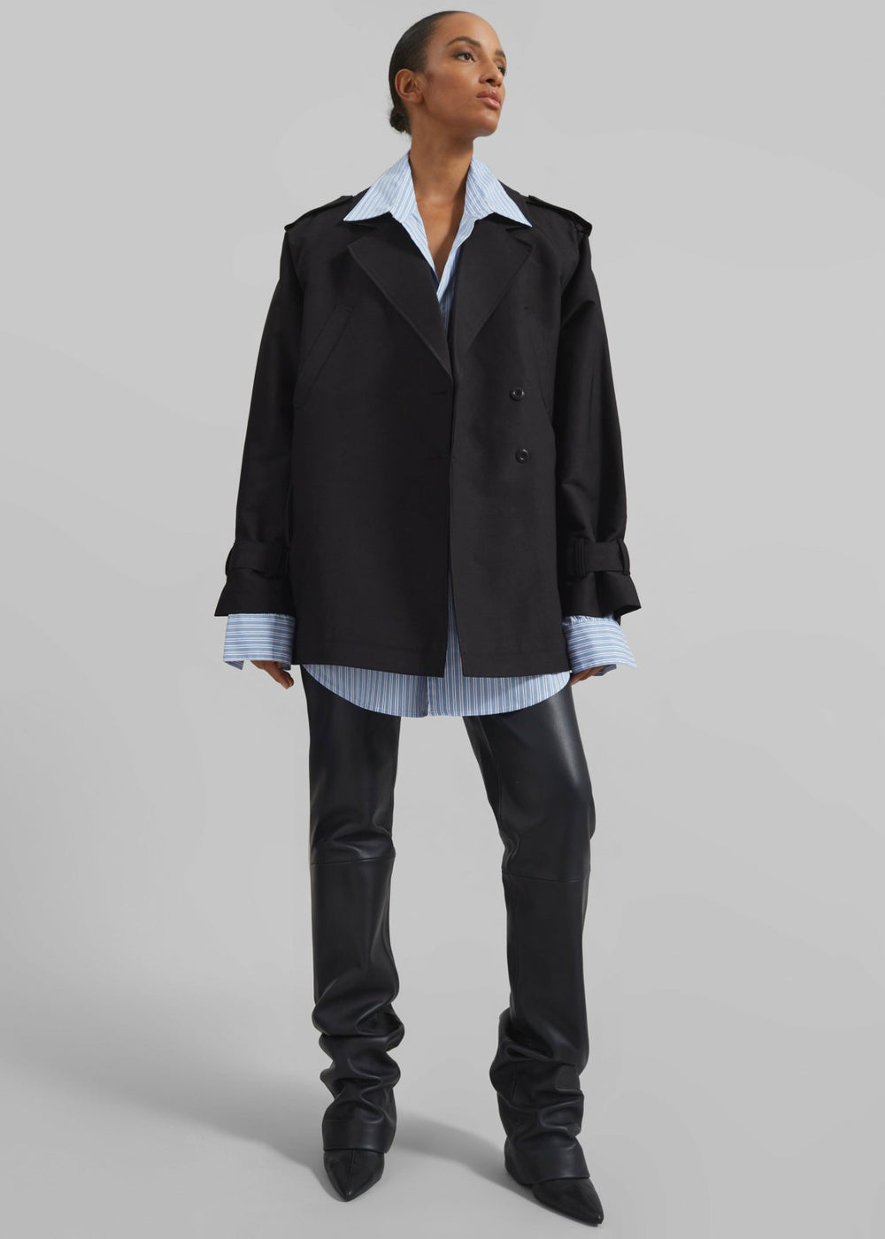 Emsbury Short Trench Black - Women