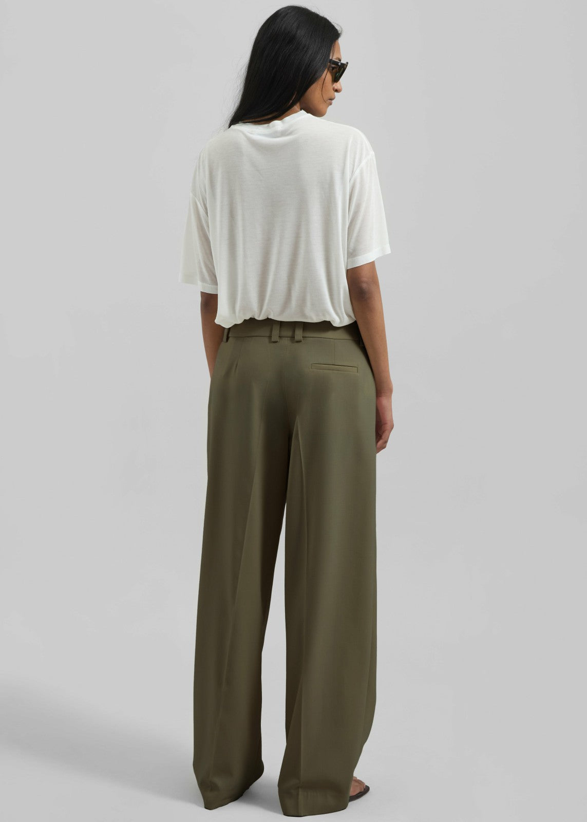 Daytona Pleated Trousers Khaki - Women