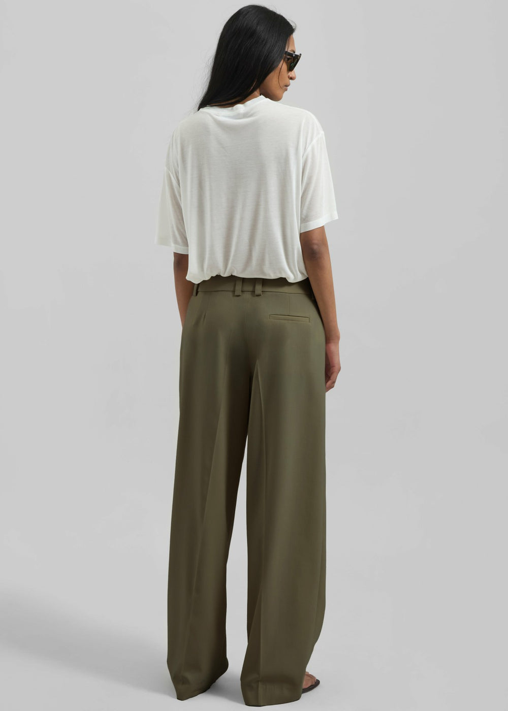 Daytona Pleated Trousers Khaki - Women