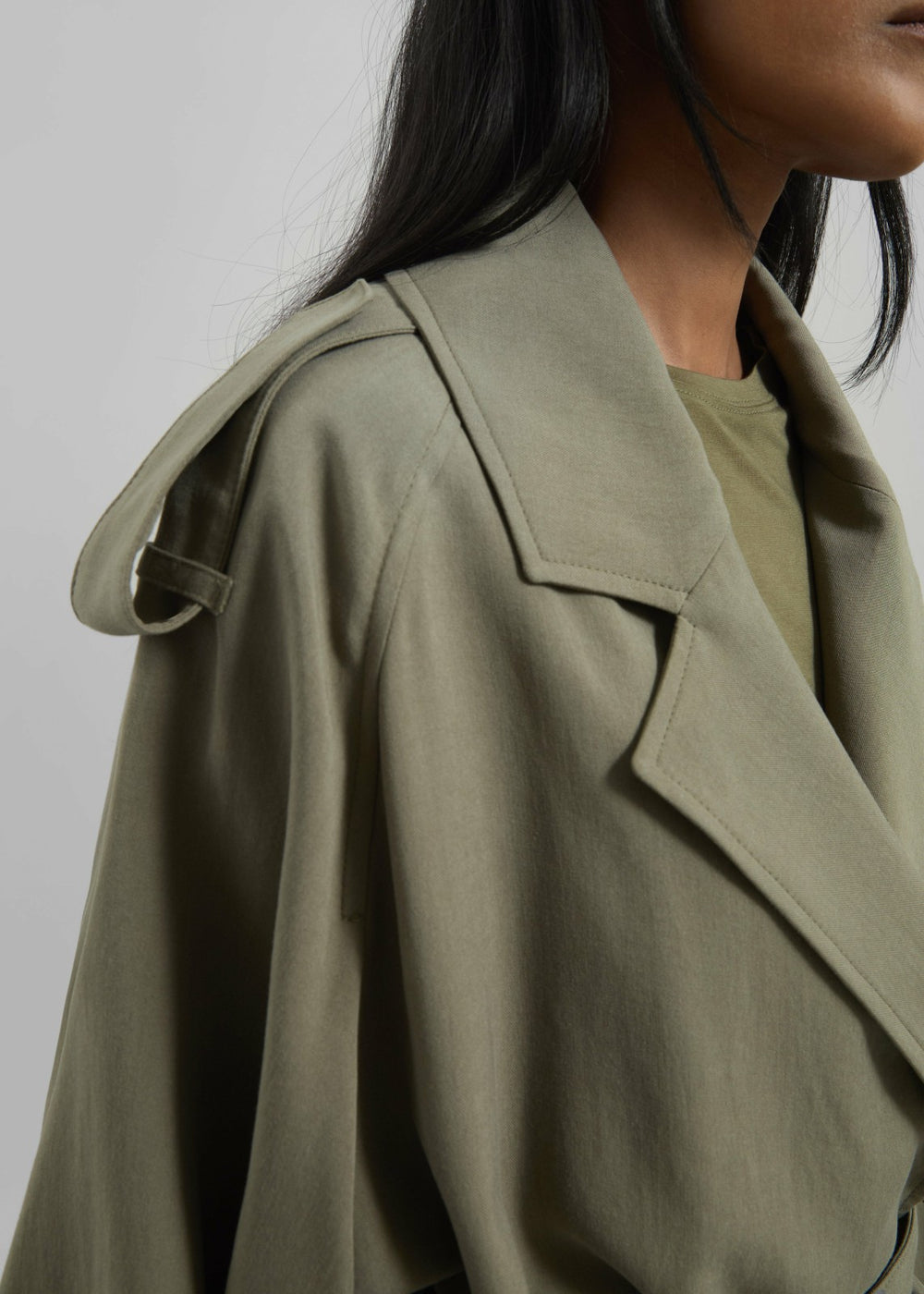 Simona Short Trench Khaki - Women