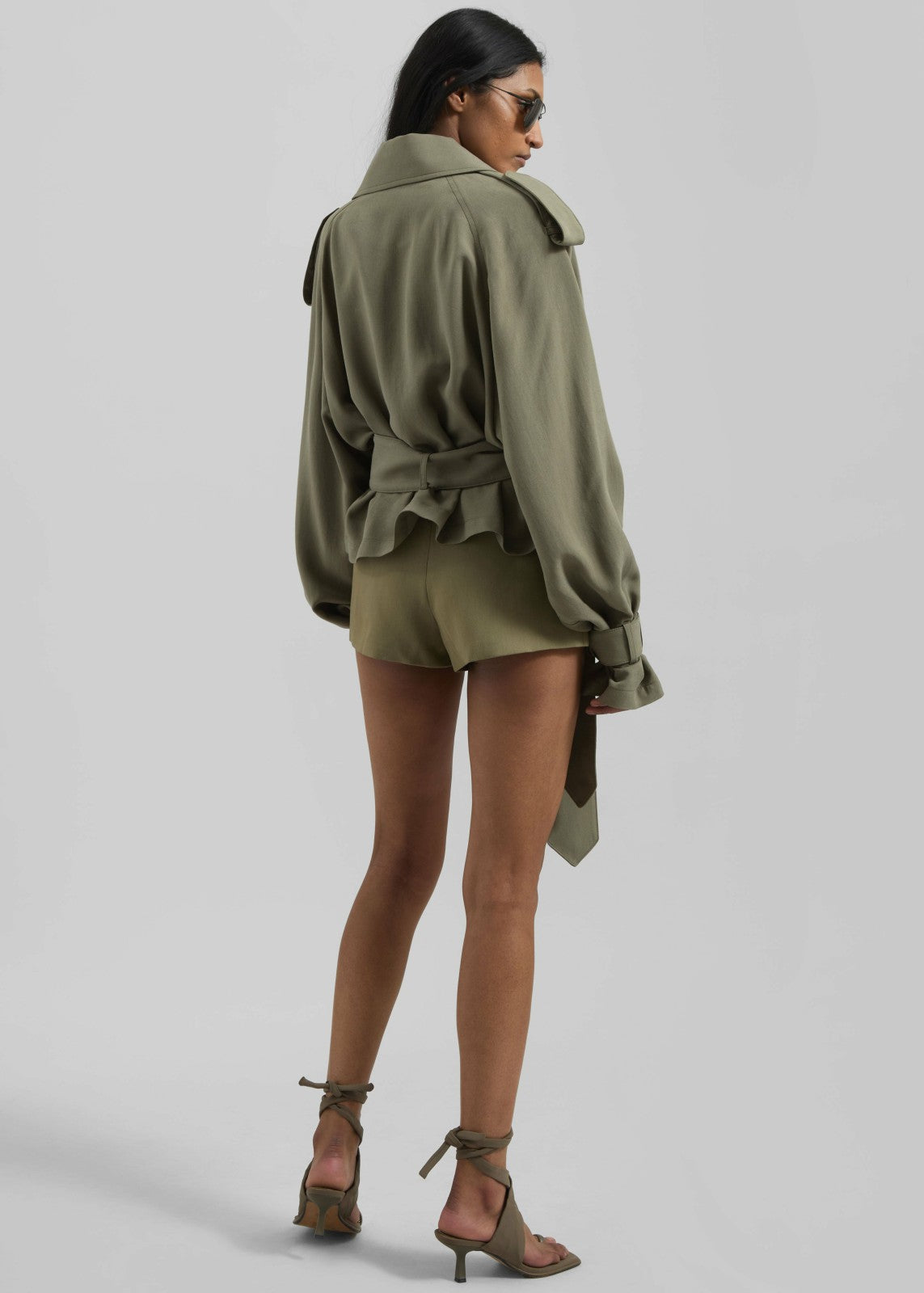 Simona Short Trench Khaki - Women