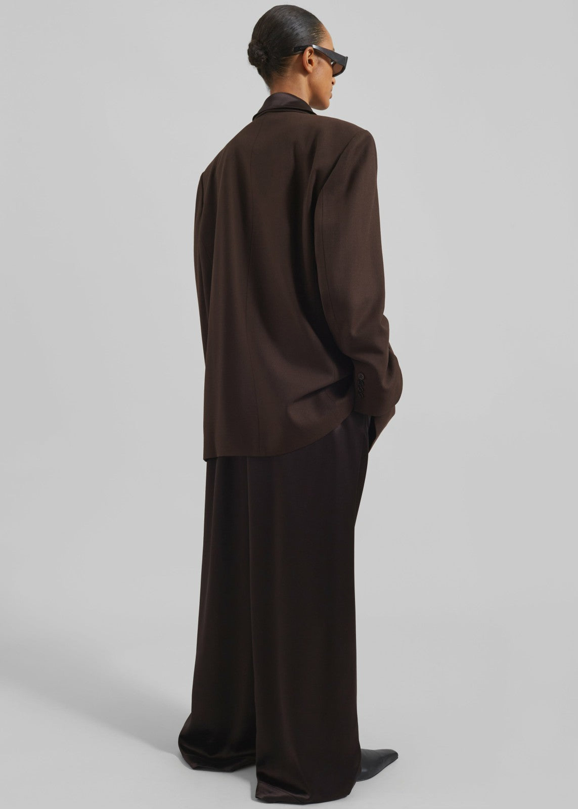 Linnea Oversized Wool Blazer Brown - Women