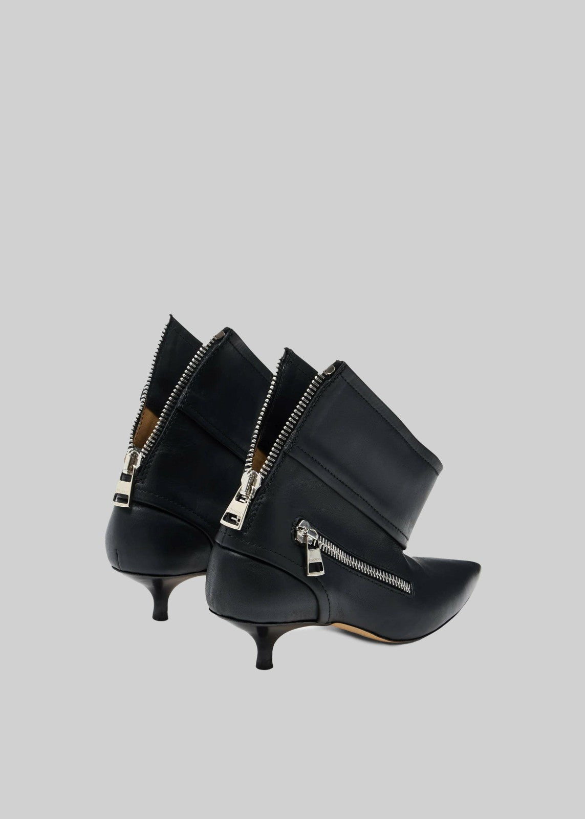 JW Anderson Kitten Heel Biker Boots Black - Women