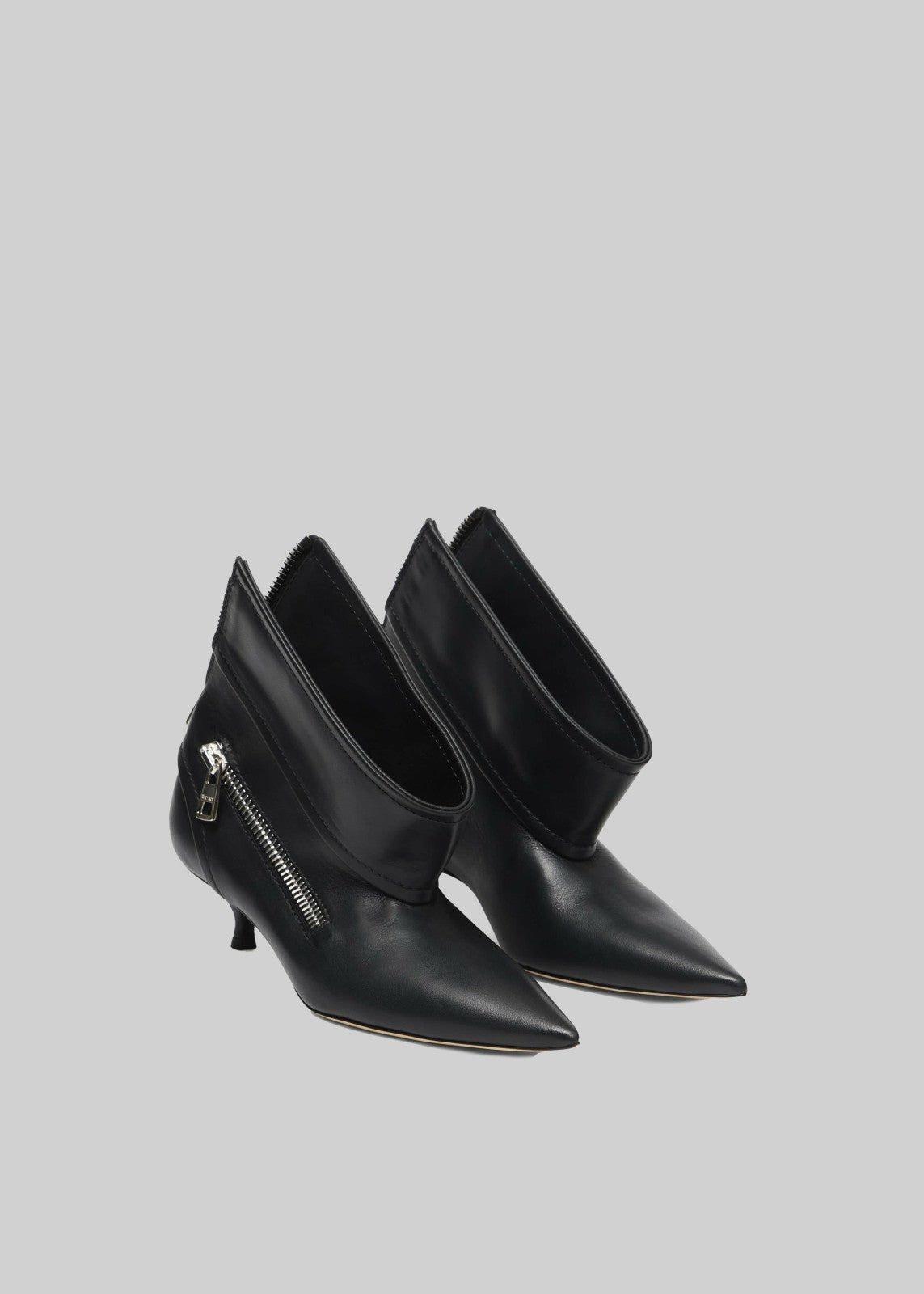 JW Anderson Kitten Heel Biker Boots Black - Women