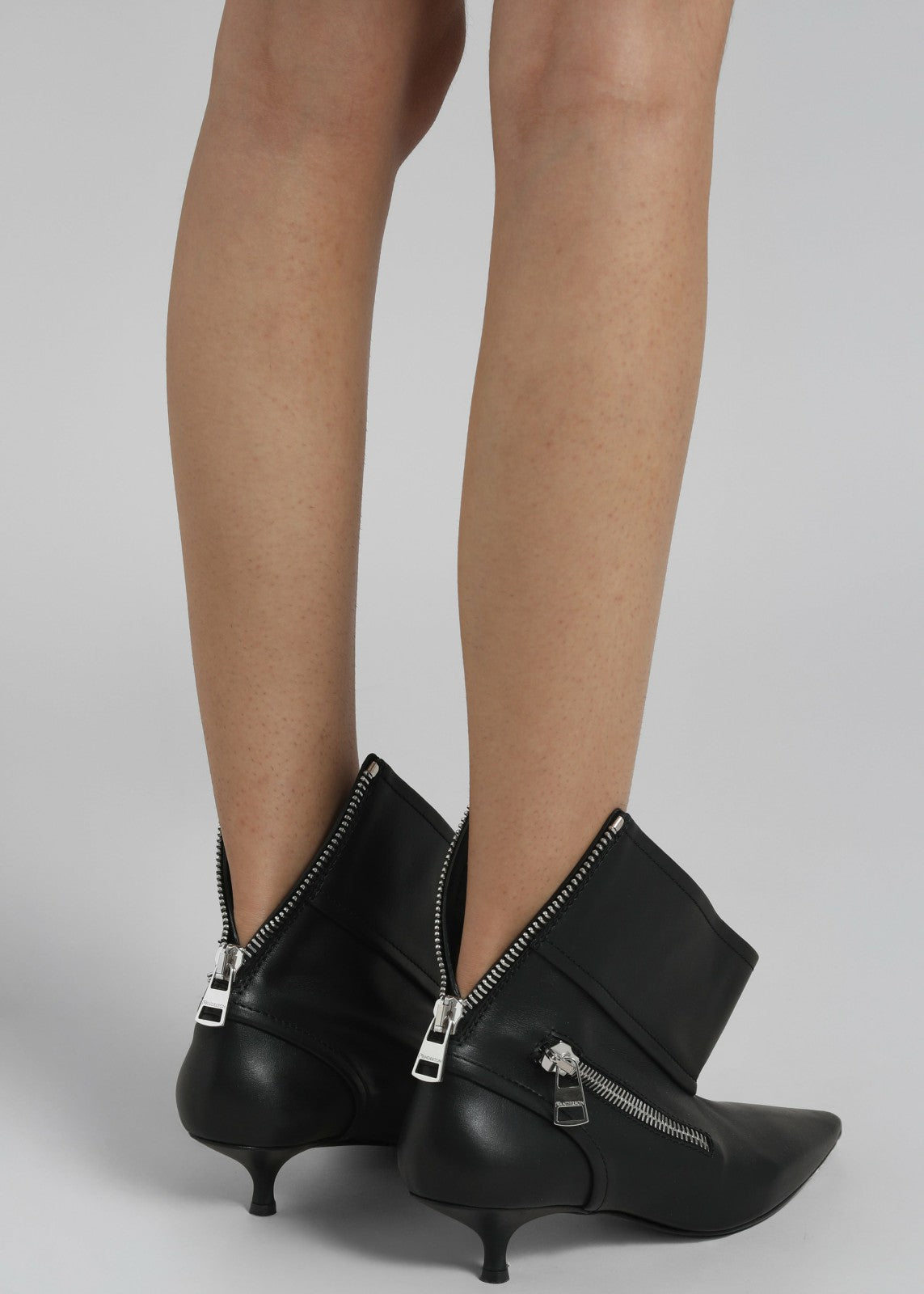 JW Anderson Kitten Heel Biker Boots Black - Women
