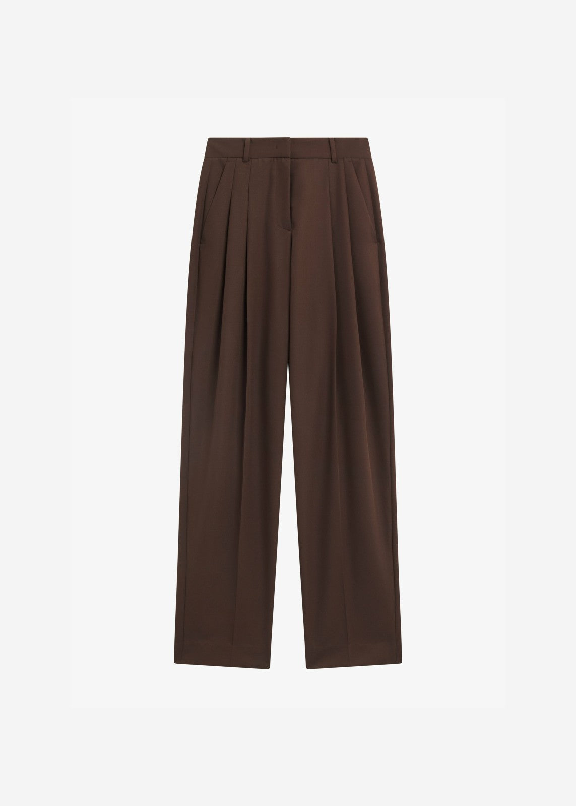 Gelso Pleated Twill Trousers Brown - Women
