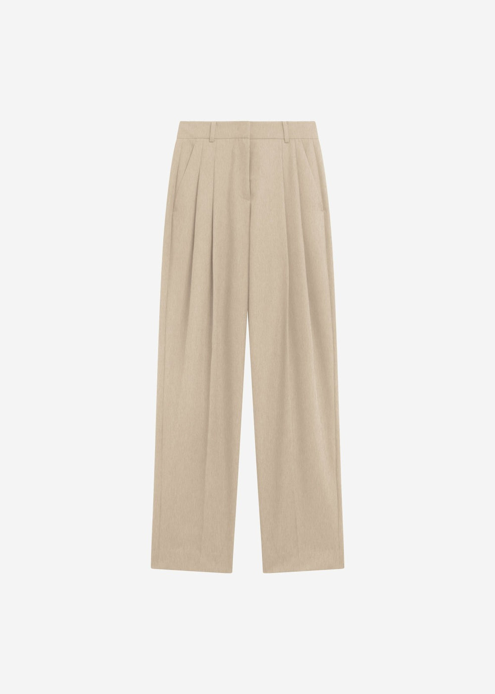Gelso Pleated Twill Trousers Beige - Women