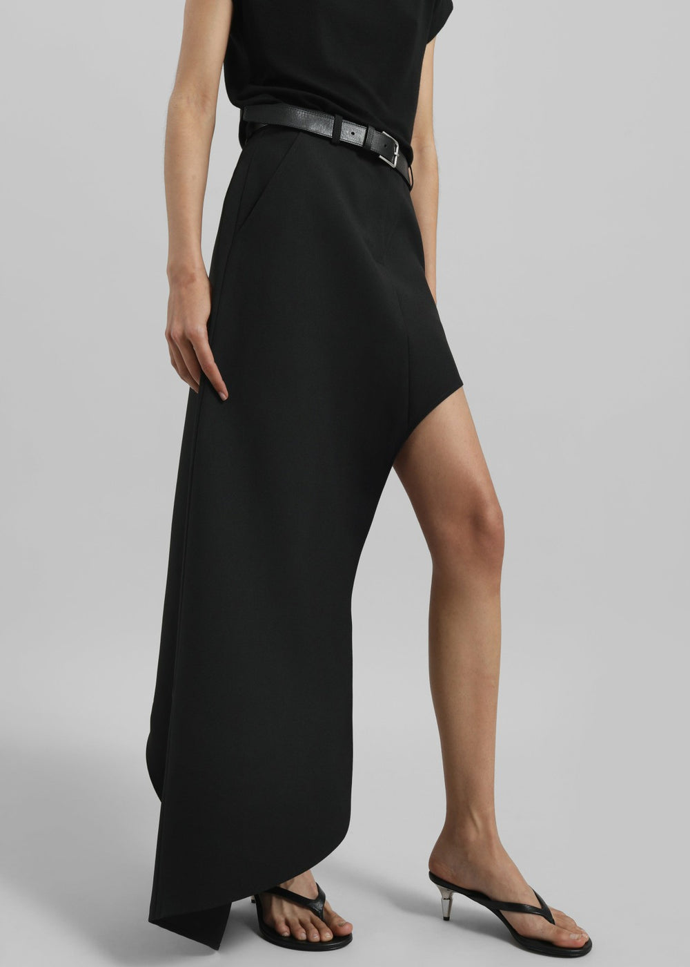 Coperni One-Leg Tailored Skirt Black - Women