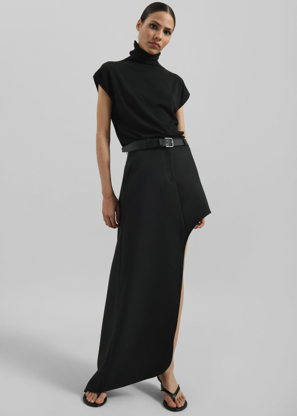 Coperni One-Leg Tailored Skirt Black - Women