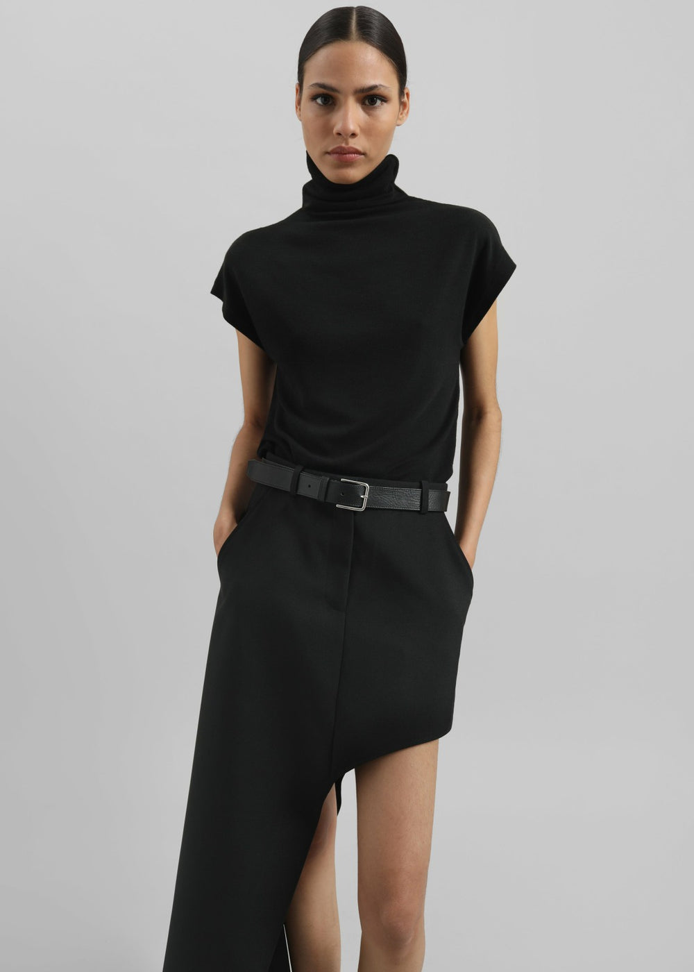 Coperni One-Leg Tailored Skirt Black - Women