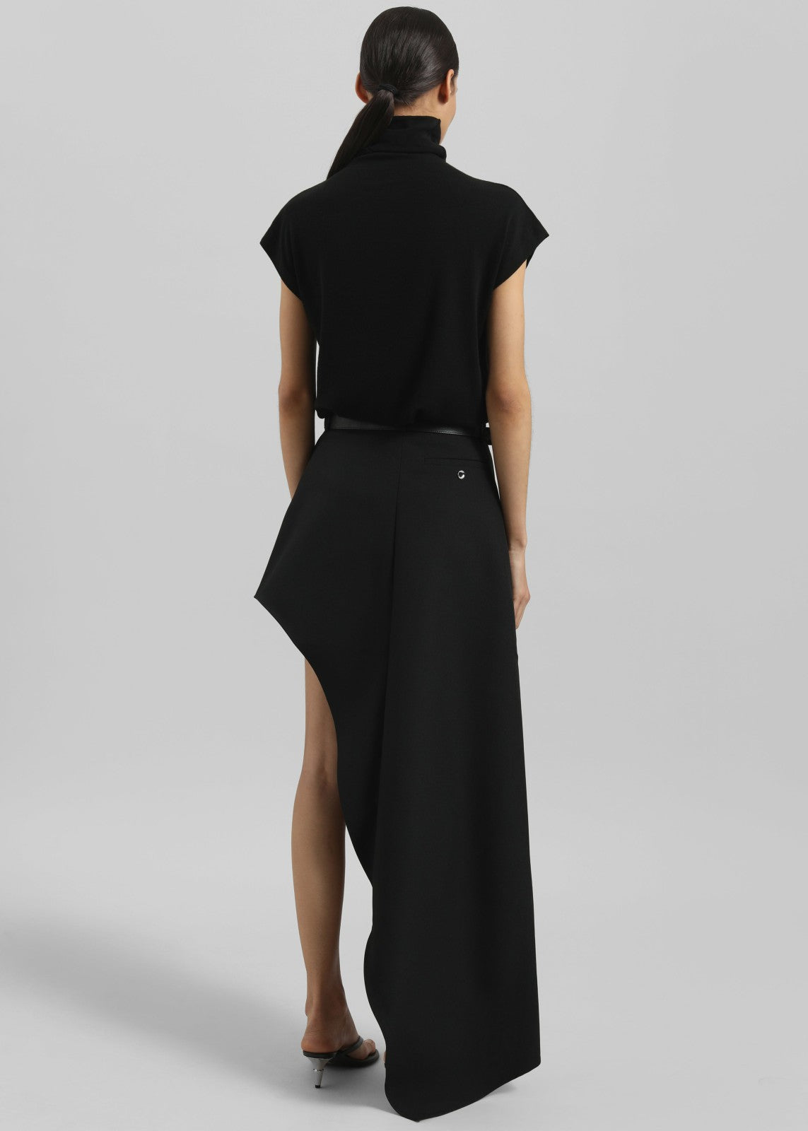 Coperni One-Leg Tailored Skirt Black - Women