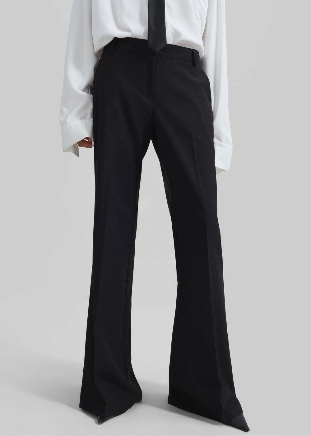 Maisie Bootcut Twill Pants Black - Women