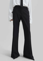 Maisie Bootcut Twill Pants Black - Women