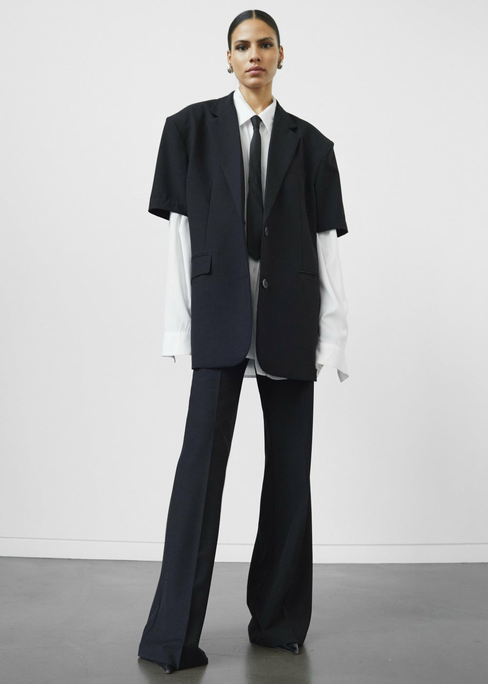 Maisie Bootcut Twill Pants Black - Women