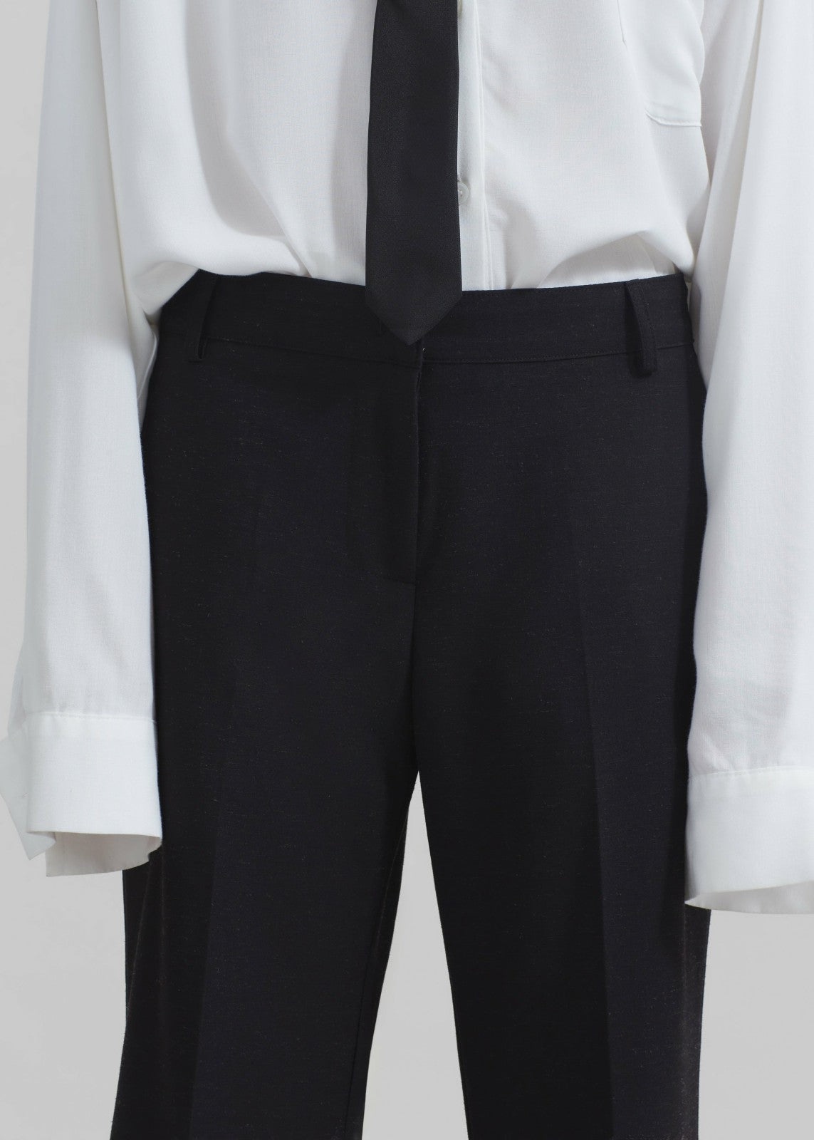 Maisie Bootcut Twill Pants Black - Women