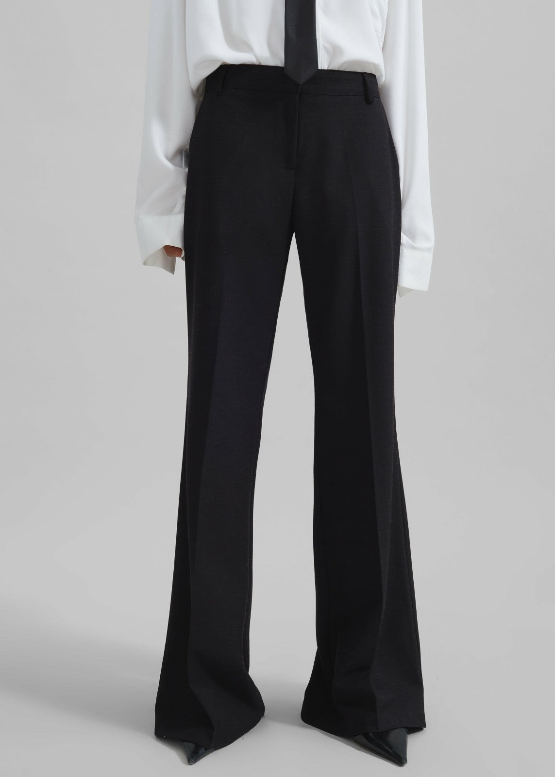 Maisie Bootcut Twill Pants Black - Women
