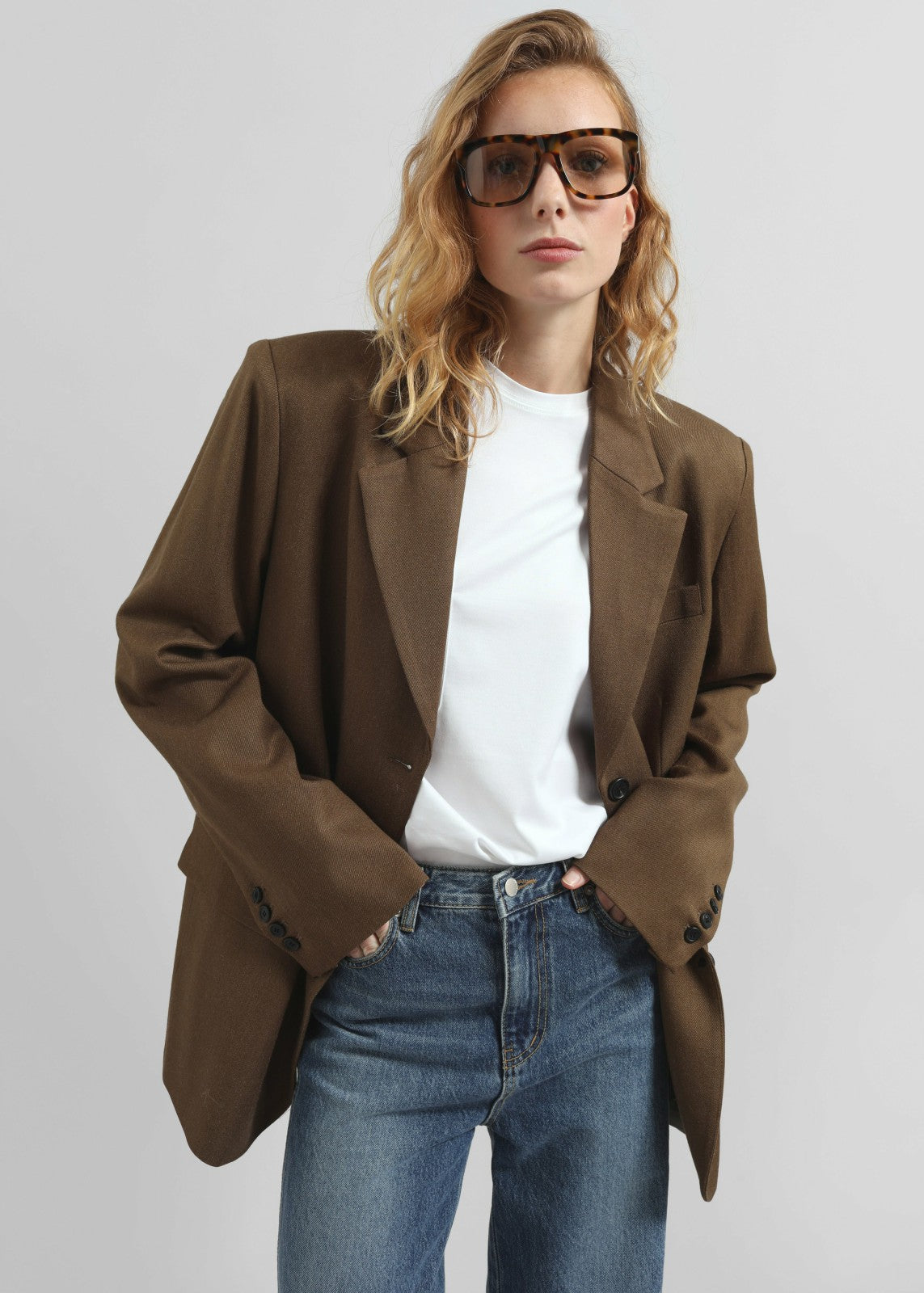 Halser Oversized Blazer Brown - Women