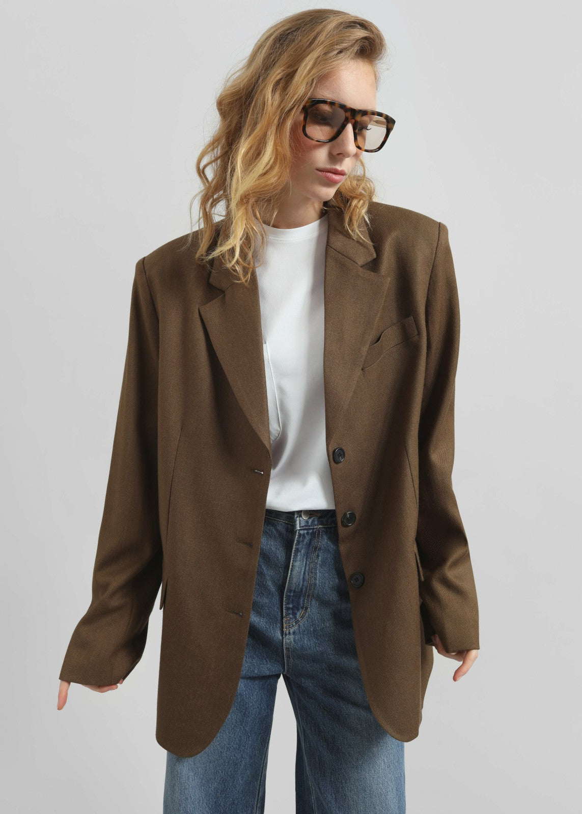 Halser Oversized Blazer Brown - Women