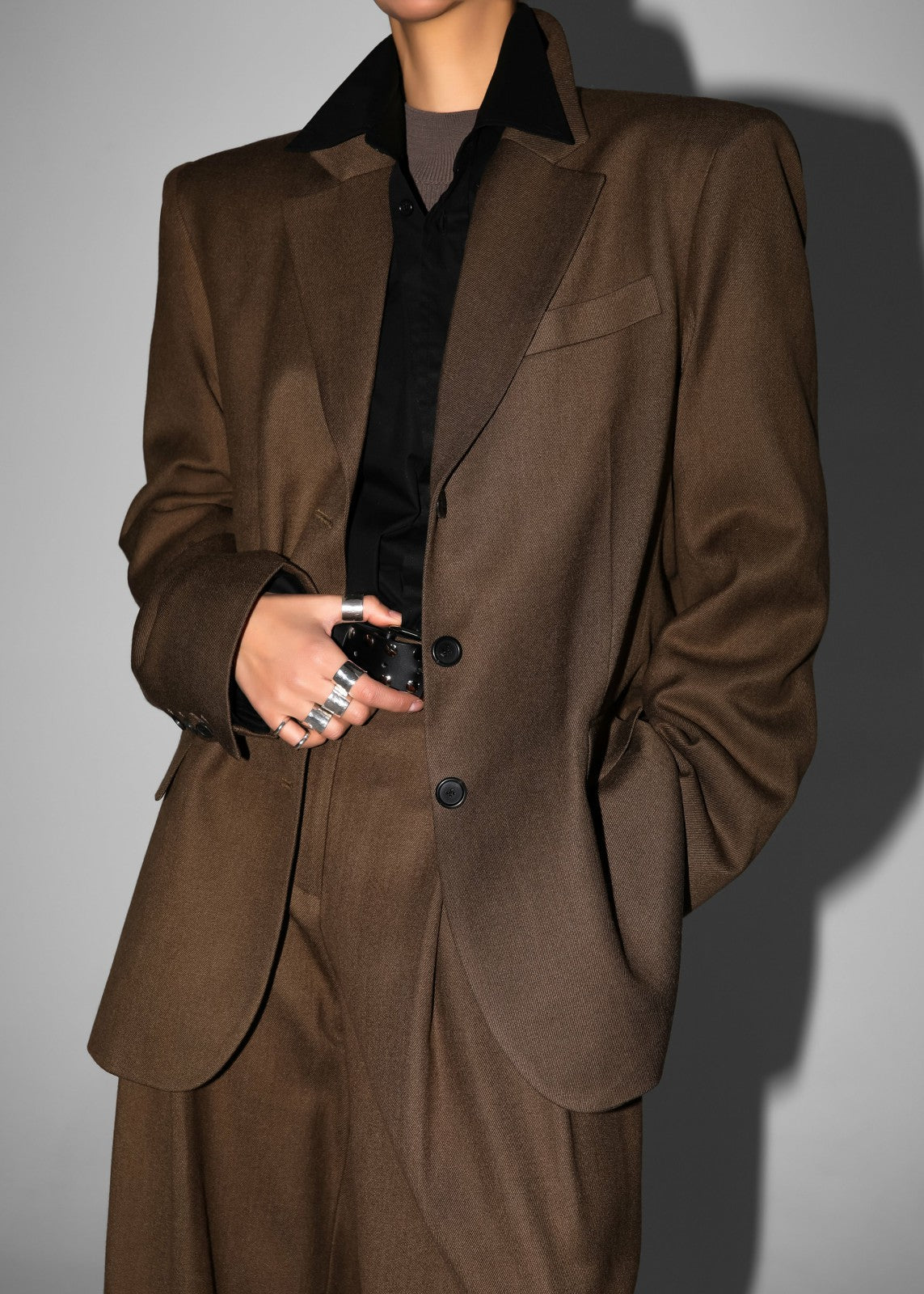 Halser Oversized Blazer Brown - Women