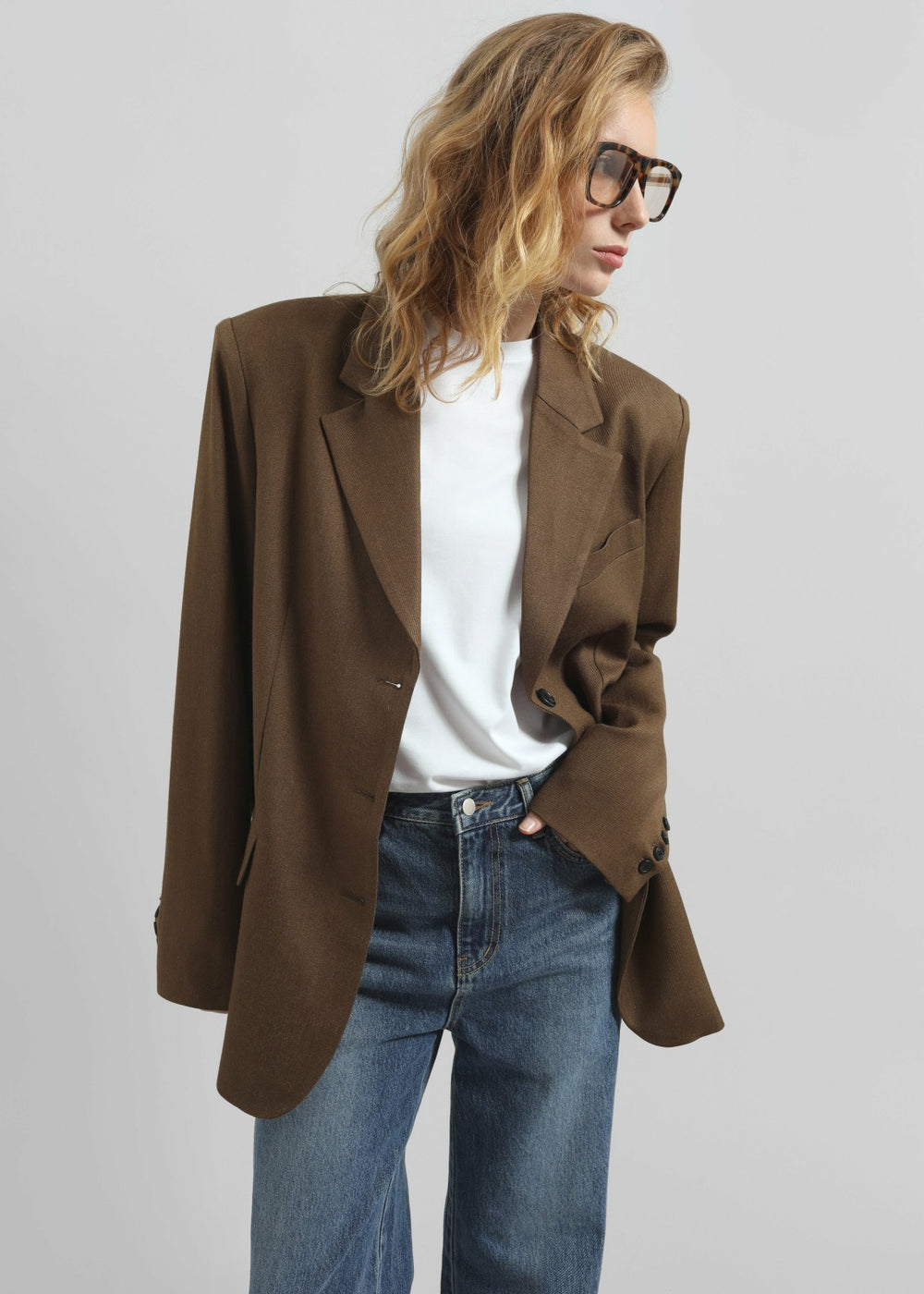 Halser Oversized Blazer Brown - Women