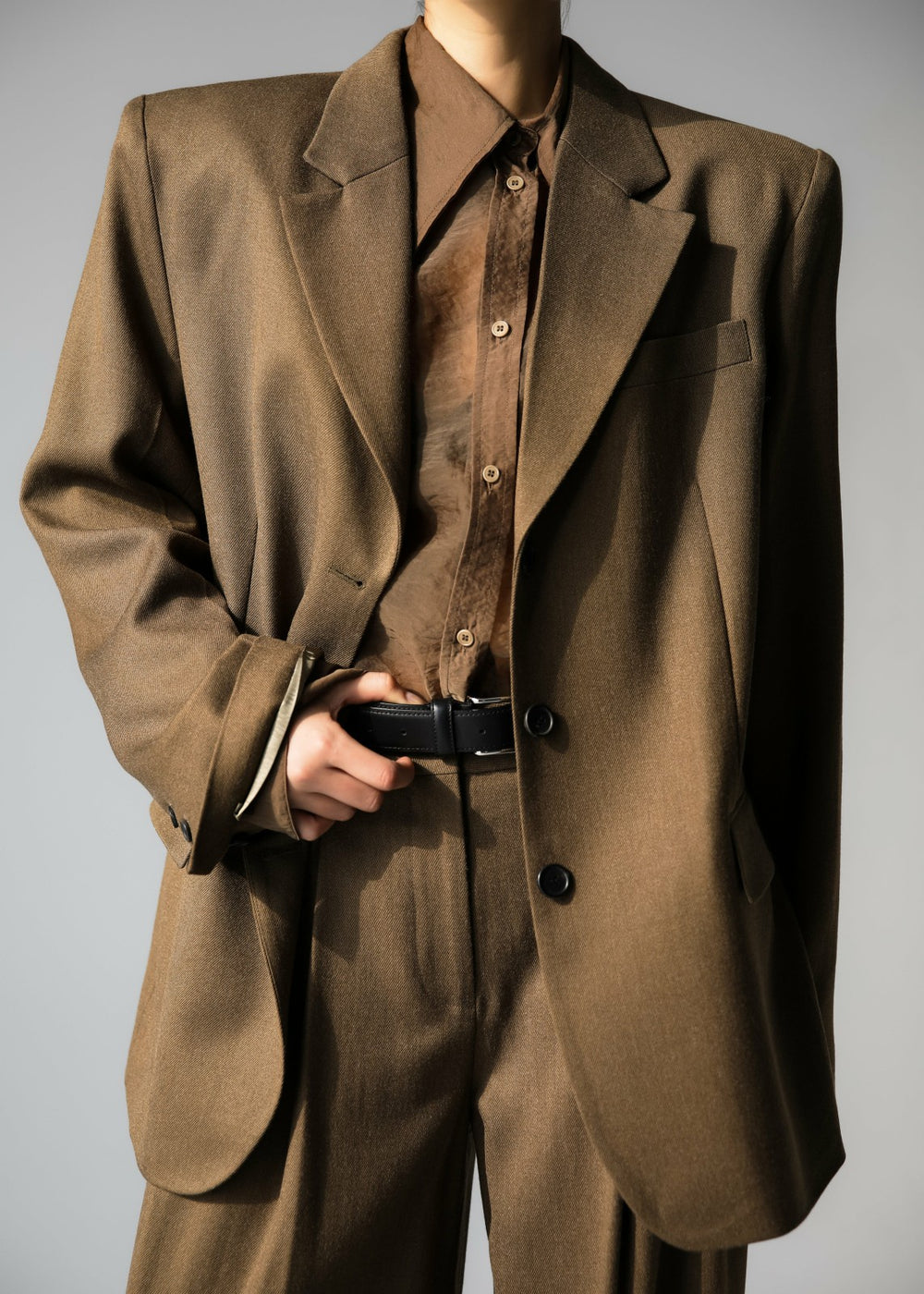 Halser Oversized Blazer Brown - Women