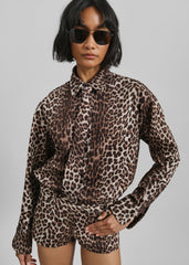 Lene Leopard Print Tie Brown - Women