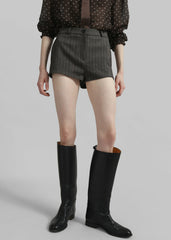 Tenby Striped Hot Pants Brown Melange - Women