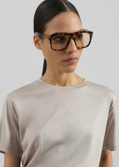 Amal Fluid Tee Light Taupe - Women