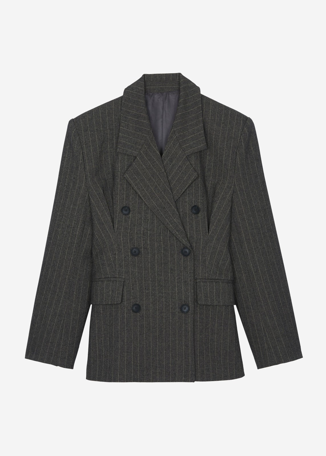 Tenby Striped Cinched Blazer Brown Melange - Women