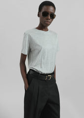 Amal Fluid Tee Grey Melange - Women