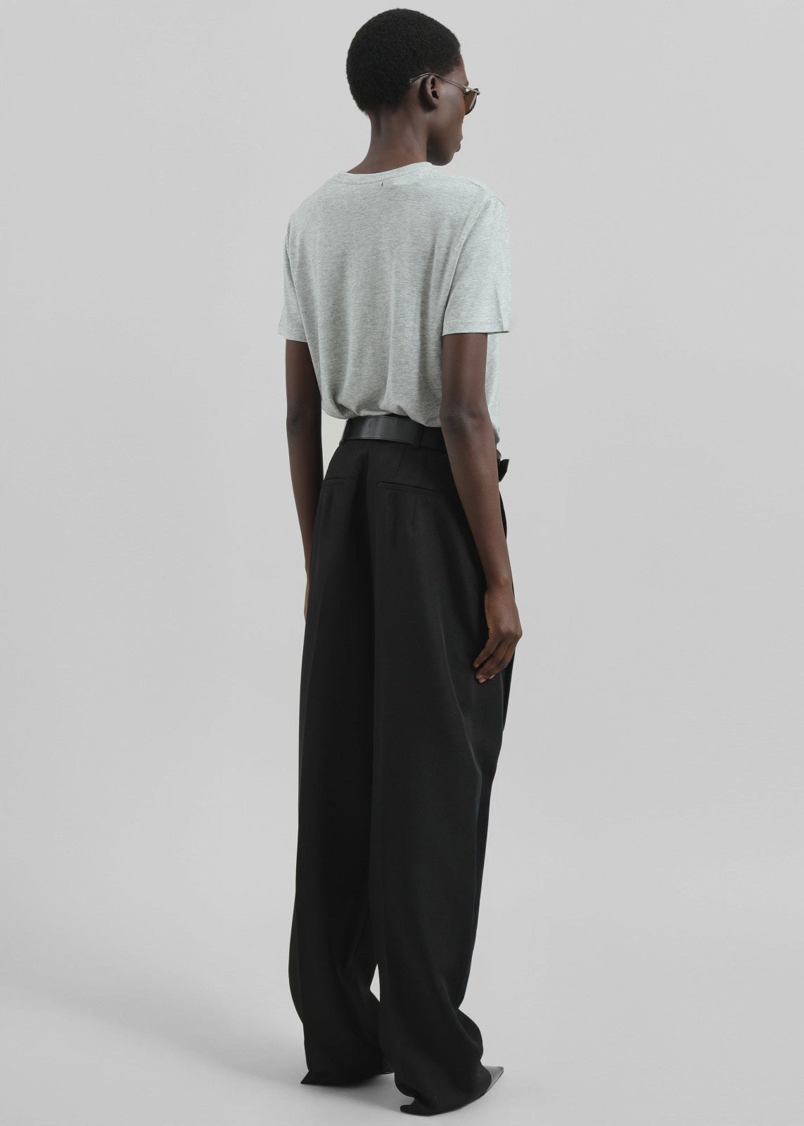 Amal Fluid Tee Grey Melange - Women