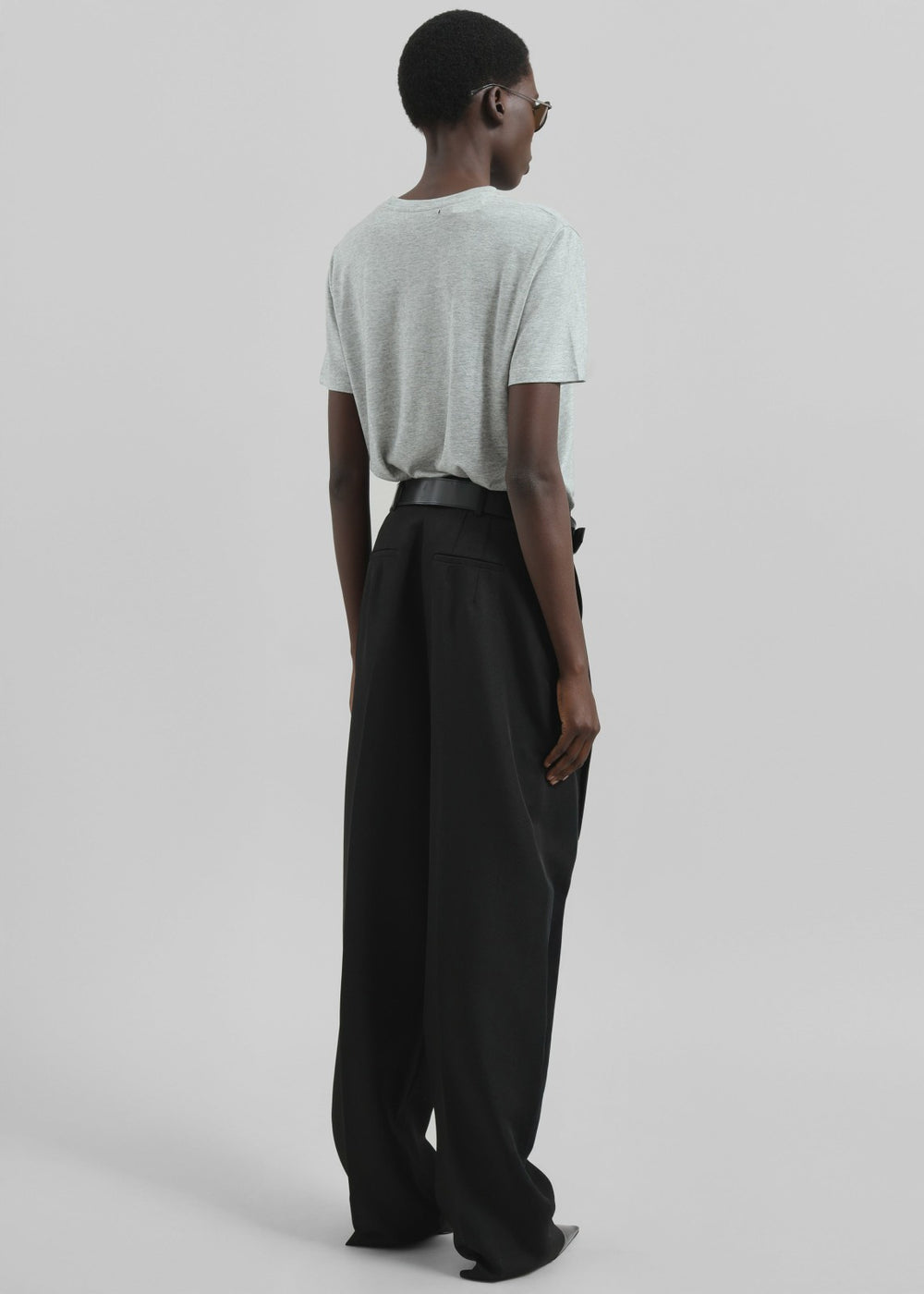 Amal Fluid Tee Grey Melange - Women