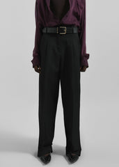 Gelso Pleated Twill Trousers Black - Women