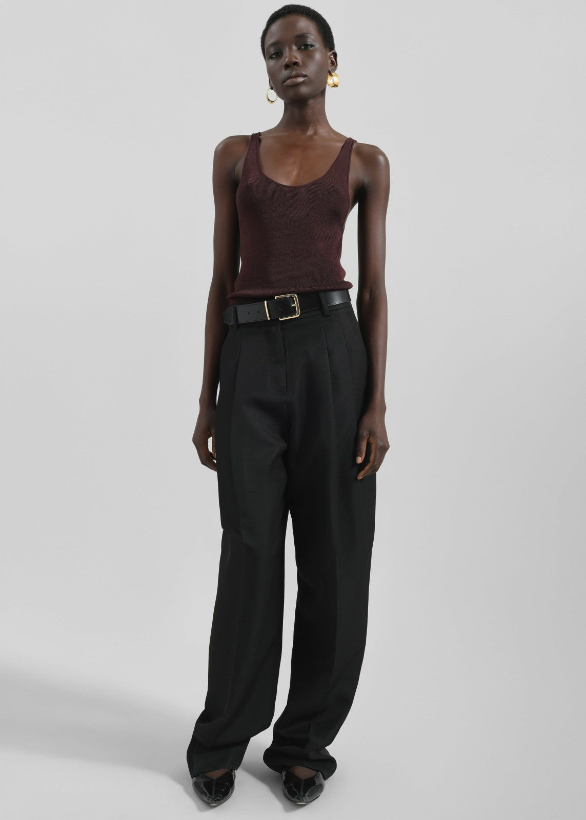 Gelso Pleated Twill Trousers Black - Women