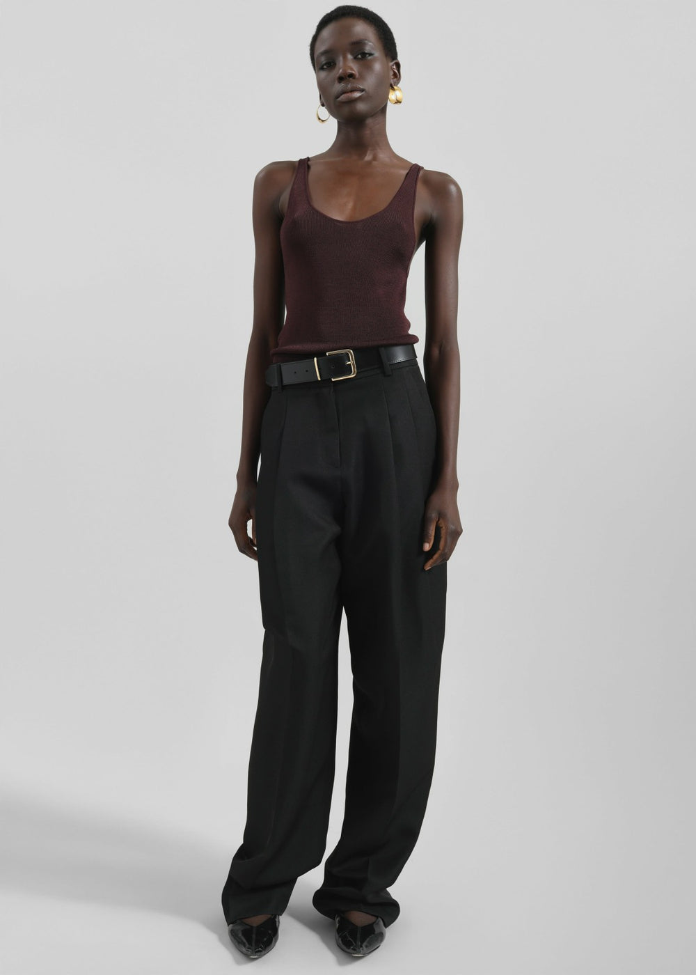 Gelso Pleated Twill Trousers Black - Women