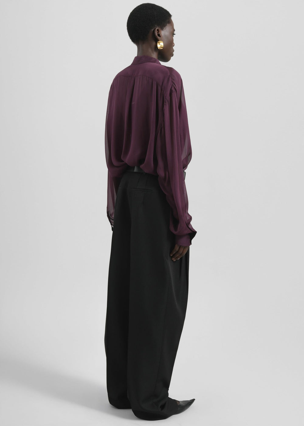 Gelso Pleated Twill Trousers Black - Women