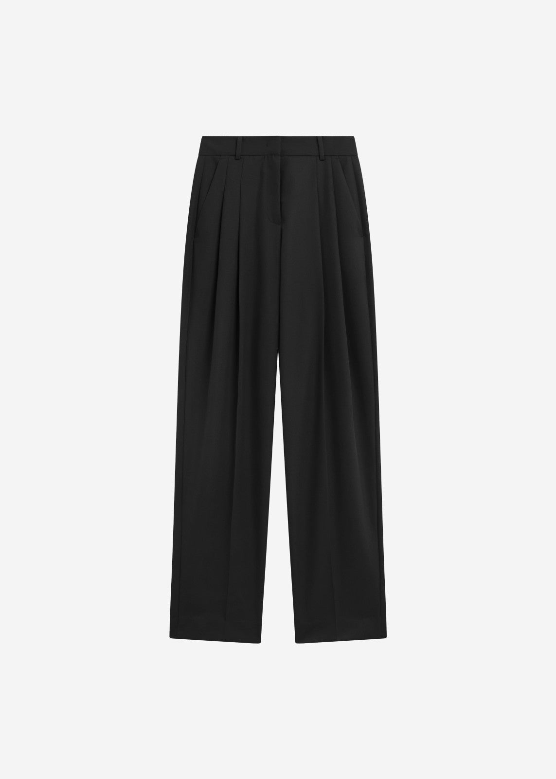 Gelso Pleated Twill Trousers Black - Women