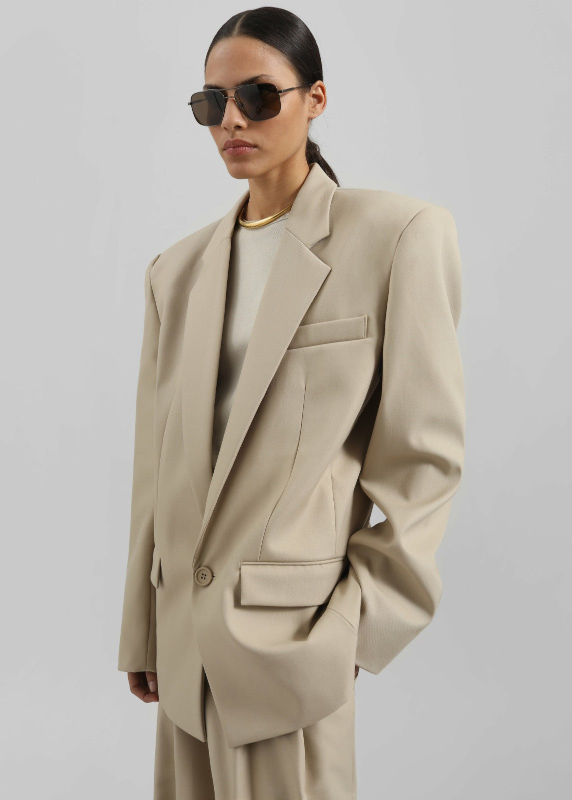 Jun Blazer Beige - Women